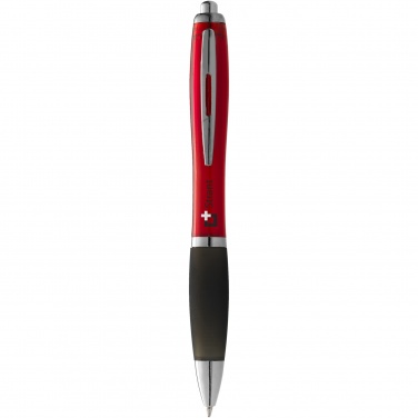 Logo trade promotional gift photo of: Nash ballpoint pen coloured barrel and black grip