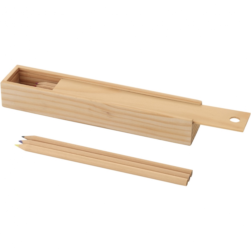 Logo trade advertising products image of: Pines 12-piece wooden pencil set
