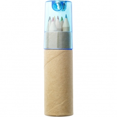 Logo trade promotional gifts picture of: Kram 6-piece coloured pencil set