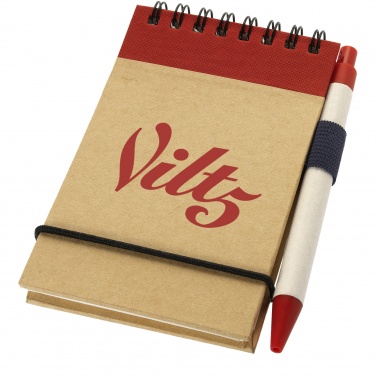 Logo trade promotional merchandise image of: Zuse A7 recycled jotter notepad with pen