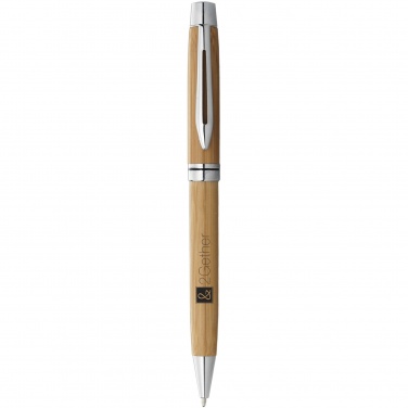 Logo trade corporate gifts image of: Jakarta bamboo ballpoint pen