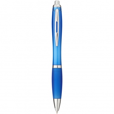 Logo trade promotional gift photo of: Nash ballpoint pen with coloured barrel and grip