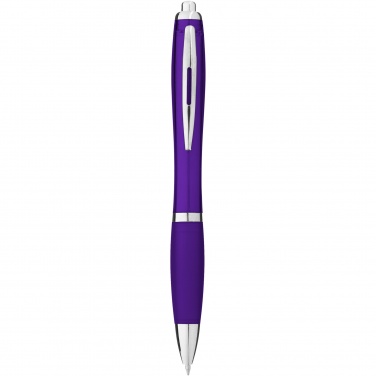 Logo trade promotional giveaways image of: Nash ballpoint pen with coloured barrel and grip