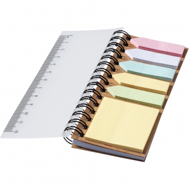 Logo trade corporate gifts image of: Spinner spiral notebook with coloured sticky notes