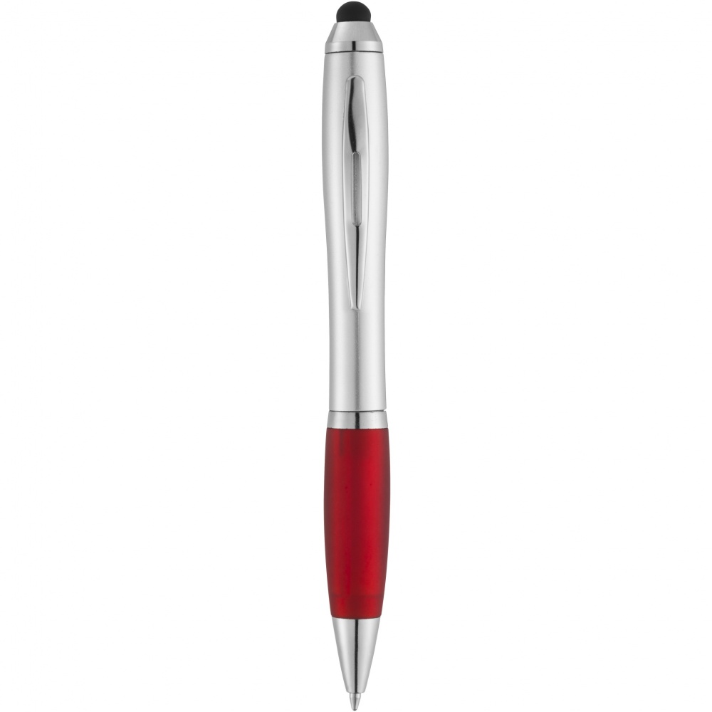 Logo trade promotional product photo of: Nash stylus ballpoint with coloured grip