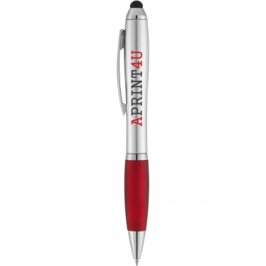 Logo trade promotional merchandise photo of: Nash stylus ballpoint with coloured grip