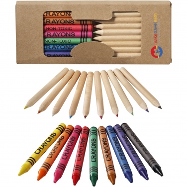Logotrade promotional items photo of: Lucky 19-piece coloured pencil and crayon set