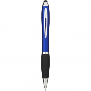 Logotrade business gift image of: Nash coloured stylus ballpoint pen with black grip