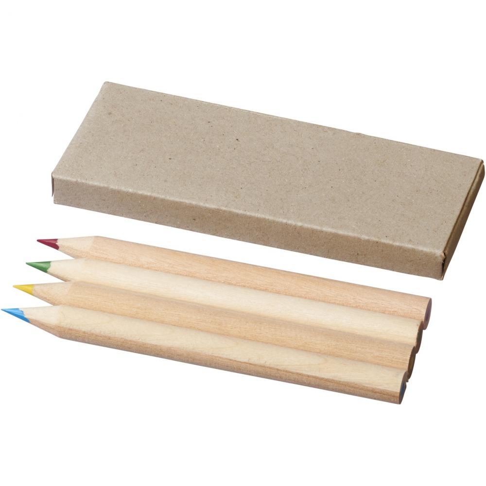 Logo trade promotional giveaway photo of: Tullik 4-piece coloured pencil set