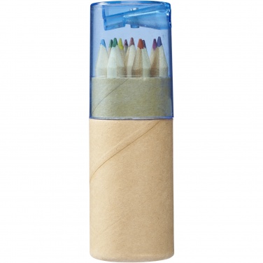 Logo trade corporate gifts image of: Hef 12-piece coloured pencil set with sharpener