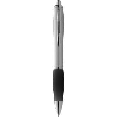 Logotrade corporate gift image of: Nash ballpoint pen silver barrel and coloured grip