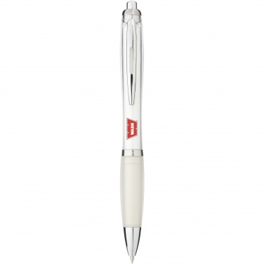 Logo trade promotional giveaway photo of: Nash ballpoint pen coloured barrel and grip