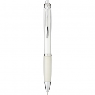 Logo trade promotional giveaway photo of: Nash ballpoint pen coloured barrel and grip