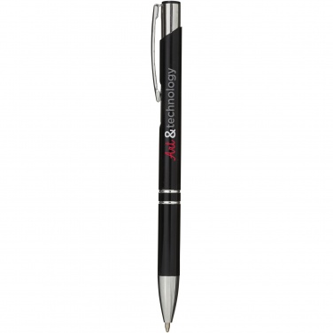 Logotrade promotional item image of: Moneta aluminium click ballpoint pen (blue ink)