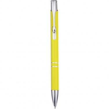 Logotrade promotional product picture of: Moneta aluminium click ballpoint pen (blue ink)