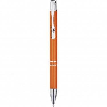 Logo trade promotional merchandise photo of: Moneta aluminium click ballpoint pen (blue ink)
