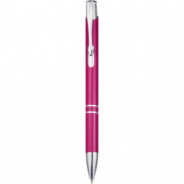 Logo trade promotional items image of: Moneta aluminium click ballpoint pen (blue ink)