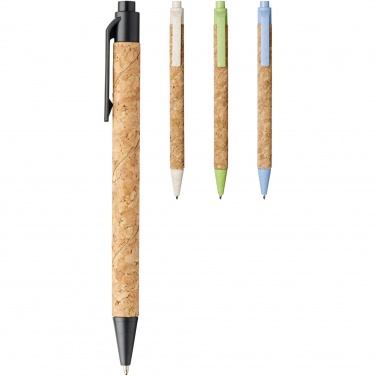Logotrade promotional gift image of: Midar cork and wheat straw ballpoint pen