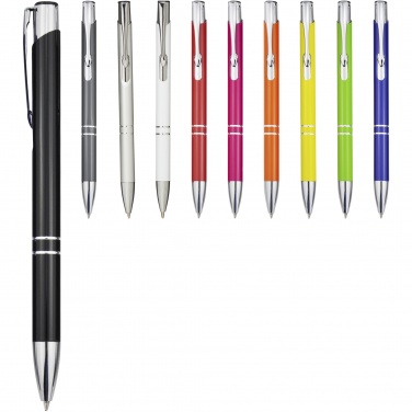 Logo trade promotional gifts image of: Moneta aluminium click ballpoint pen (black ink)