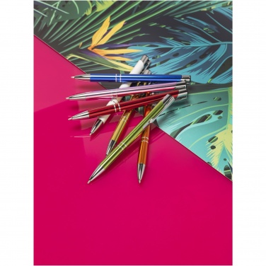 Logo trade promotional merchandise image of: Moneta anodized aluminium click ballpoint pen