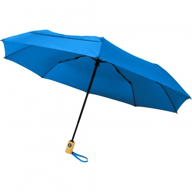 Logo trade promotional items image of: Bo 21" foldable auto open/close recycled PET umbrella
