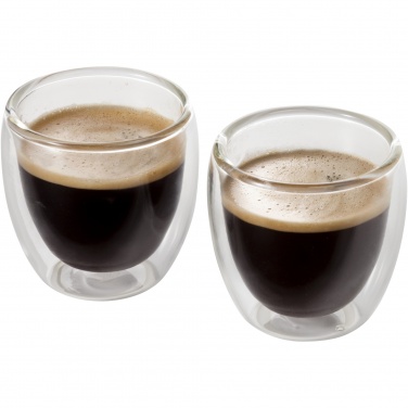 Logo trade promotional gift photo of: Boda 2-piece glass espresso cup set