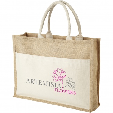 Logotrade promotional item picture of: Mumbay cotton pocket jute tote bag 18L