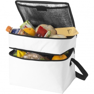 Logo trade promotional giveaway photo of: Oslo 2-zippered compartments cooler bag 13L