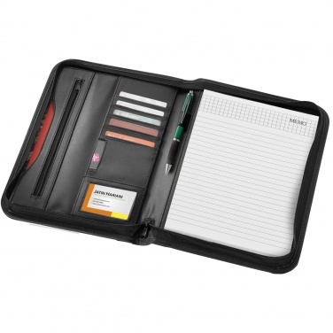 Logo trade business gifts image of: Ebony A4 zippered portfolio