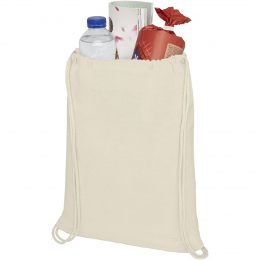 Logo trade promotional items image of: Oregon 100 g/m² cotton drawstring bag 5L