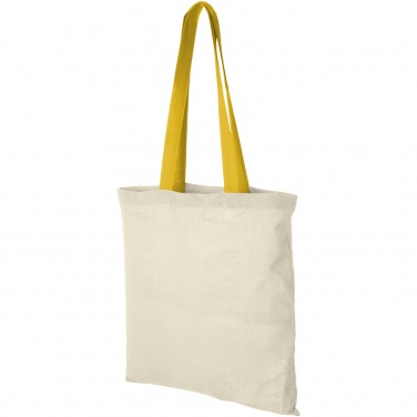 Logotrade promotional products photo of: Nevada 100 g/m² cotton tote bag coloured handles 7L
