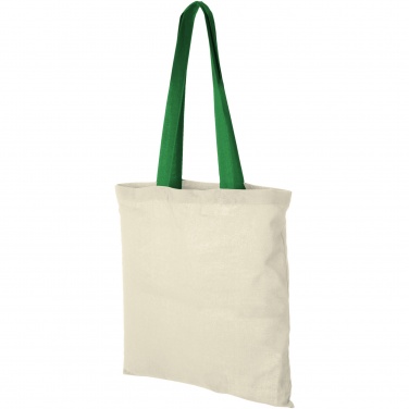 Logo trade corporate gifts image of: Nevada 100 g/m² cotton tote bag coloured handles 7L