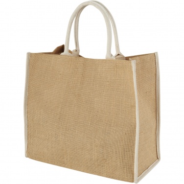 Logotrade promotional merchandise photo of: Harry coloured edge jute tote bag 25L