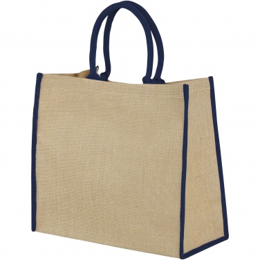 Logo trade promotional giveaways picture of: Harry coloured edge jute tote bag 25L