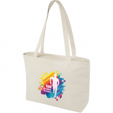 Logotrade promotional products photo of: Ningbo 320 g/m² zippered cotton tote bag 15L