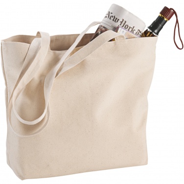 Logotrade promotional giveaways photo of: Ningbo 320 g/m² zippered cotton tote bag 15L