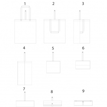 Logo trade promotional gifts picture of: Nevada 100 g/m² cotton foldable tote bag 7L