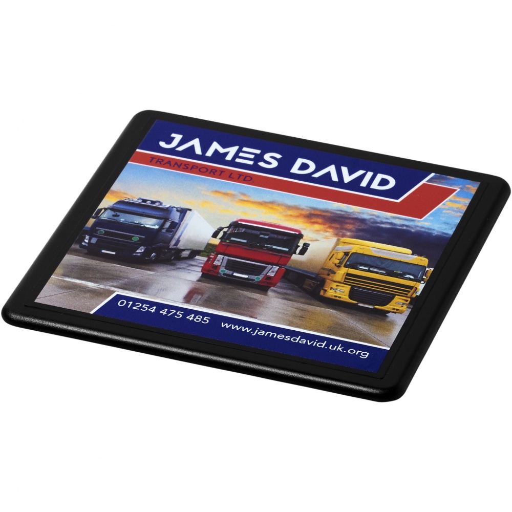 Logo trade promotional item photo of: Terran square coaster with 100% recycled plastic