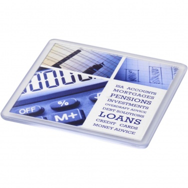 Logo trade promotional merchandise picture of: Ellison square plastic coaster with paper insert