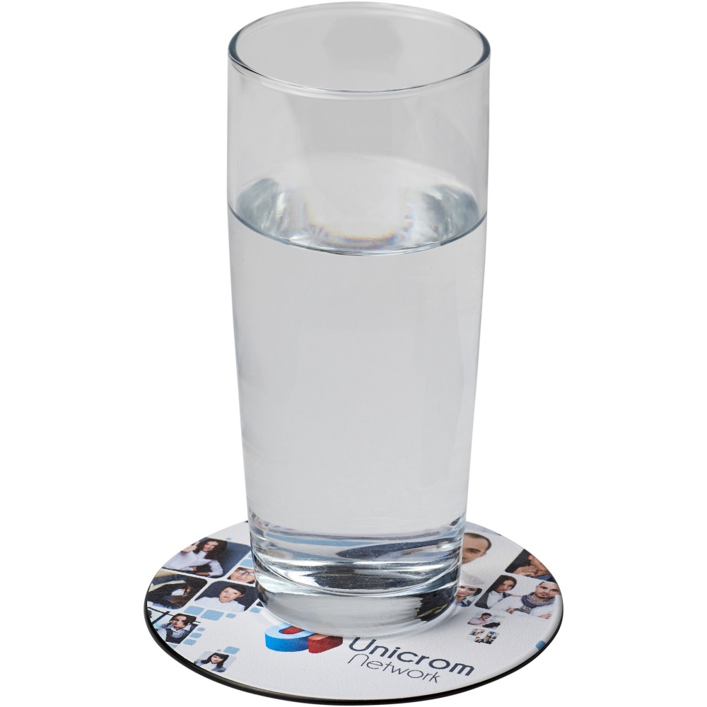 Logo trade promotional giveaways image of: Brite-Mat® round coaster