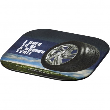 Logo trade promotional gift photo of: Brite-Mat® square coaster with tyre material