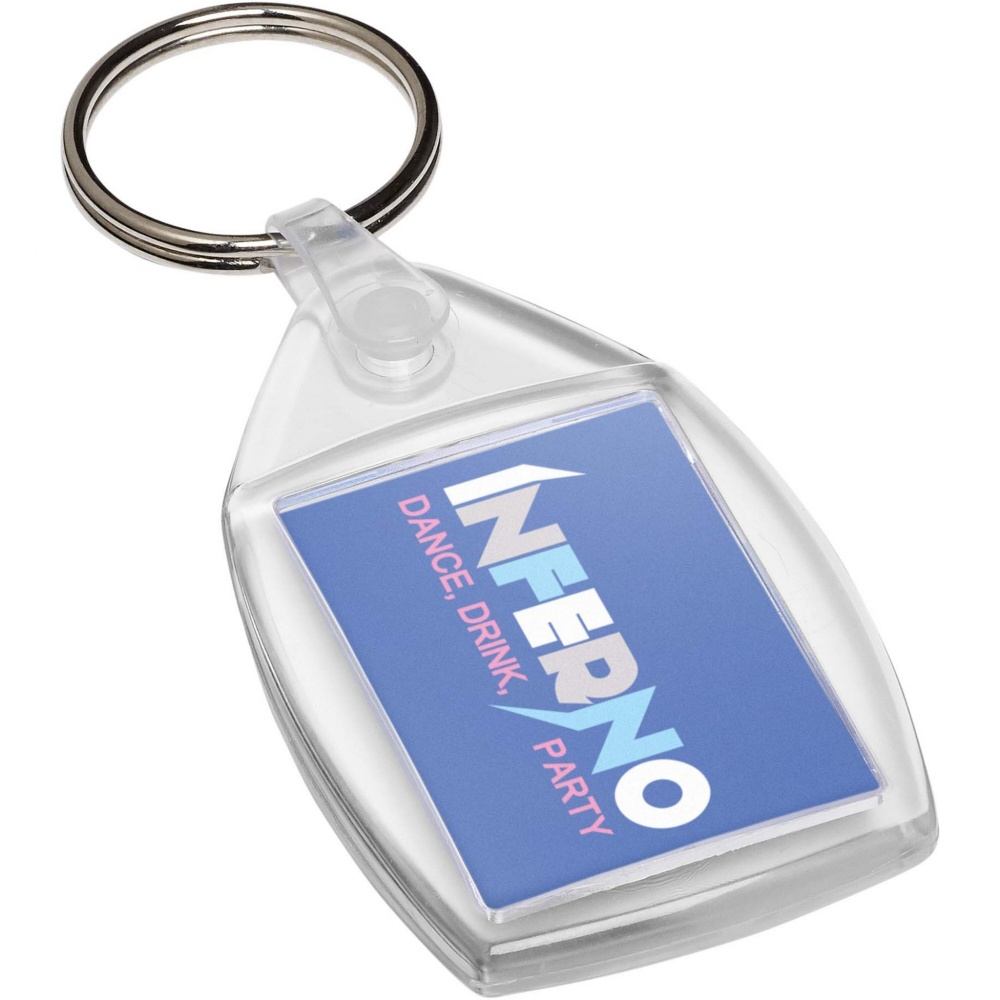 Logo trade promotional giveaways image of: Lita P6 keychain with plastic clip