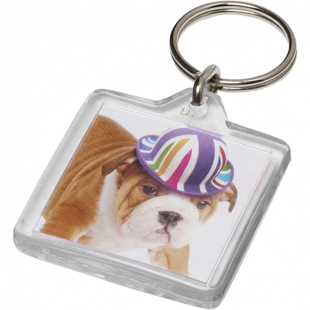Logotrade promotional item picture of: Vial U1 square keychain