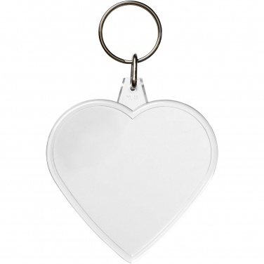 Logo trade promotional giveaways image of: Combo heart-shaped keychain
