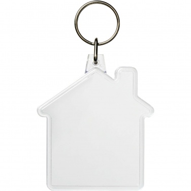 Logo trade promotional merchandise photo of: Combo house-shaped keychain