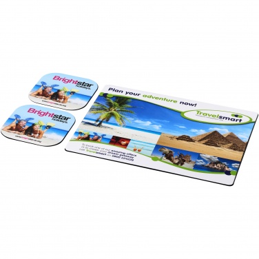 Logotrade promotional items photo of: Brite-Mat® mouse mat and coaster set combo 3