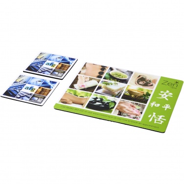 Logo trade advertising product photo of: Q-Mat® mouse mat and coaster set combo 3