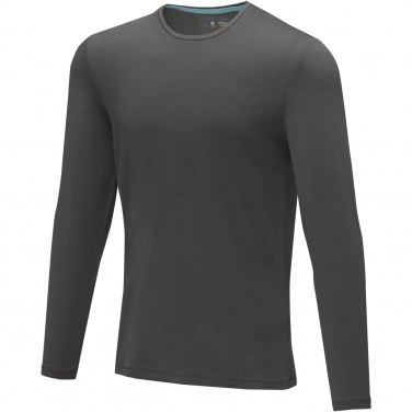 Logo trade corporate gifts image of: Ponoka long sleeve men's organic t-shirt