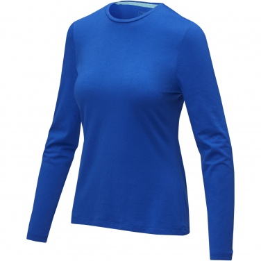 Logo trade promotional merchandise image of: Ponoka long sleeve women's organic t-shirt