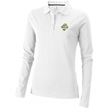 Logo trade promotional merchandise picture of: Oakville long sleeve women's polo